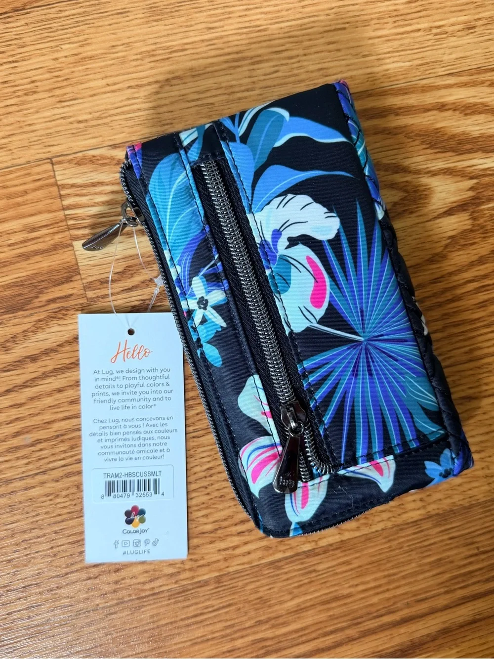 Lug Tram 2 RFID Wallet Hibiscus Multi NWT